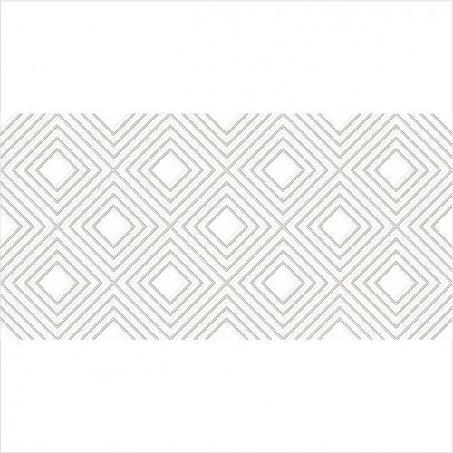 Мореска (арт.1641-8631) 20х40 белая, декор геометрия