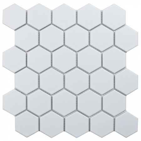 Hexagon Small White Matt
